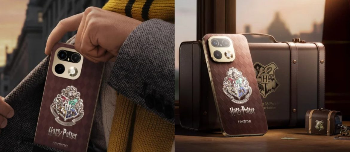Harry Potter ganha celular da realme que chega em baú de Hogwarts