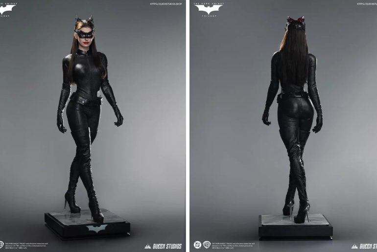 Estátua de Mulher-Gato de Anne Hathaway impressiona pelo realismo e custa US$ 11.800
