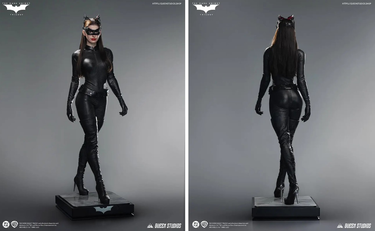 Estátua de Mulher-Gato de Anne Hathaway impressiona pelo realismo e custa US$ 11.800