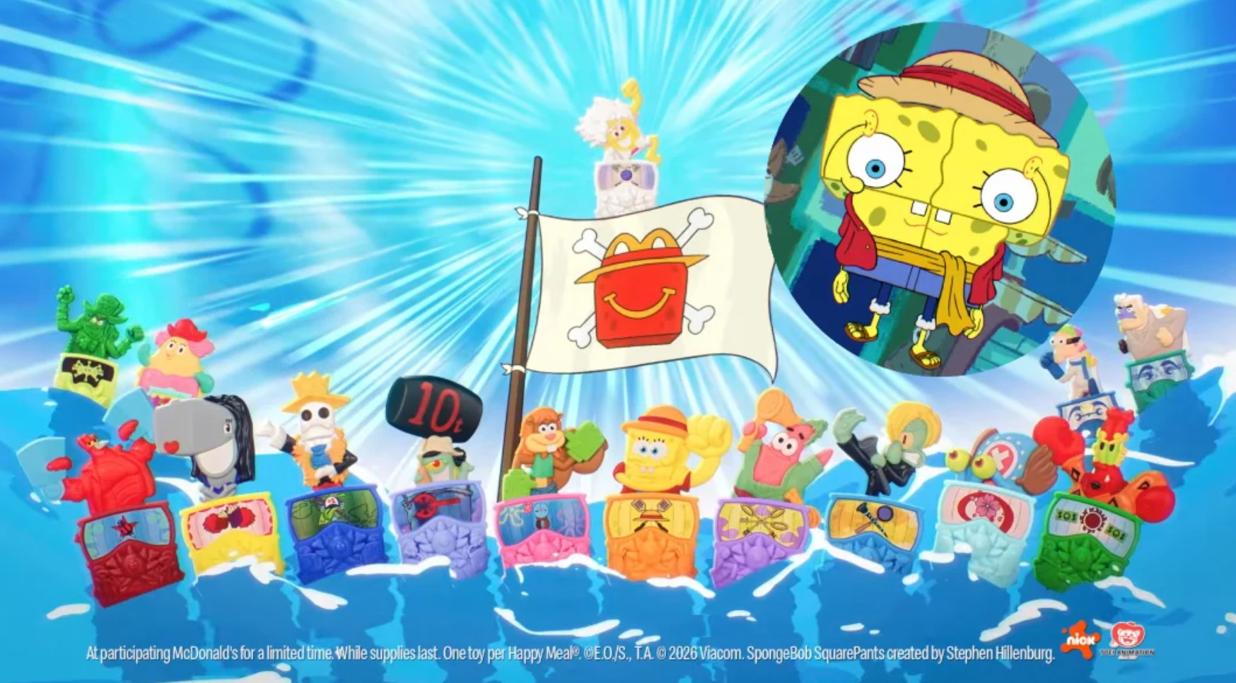 McDonald’s junta Bob Esponja e One Piece em um dos Happy Meals mais inesperados do ano