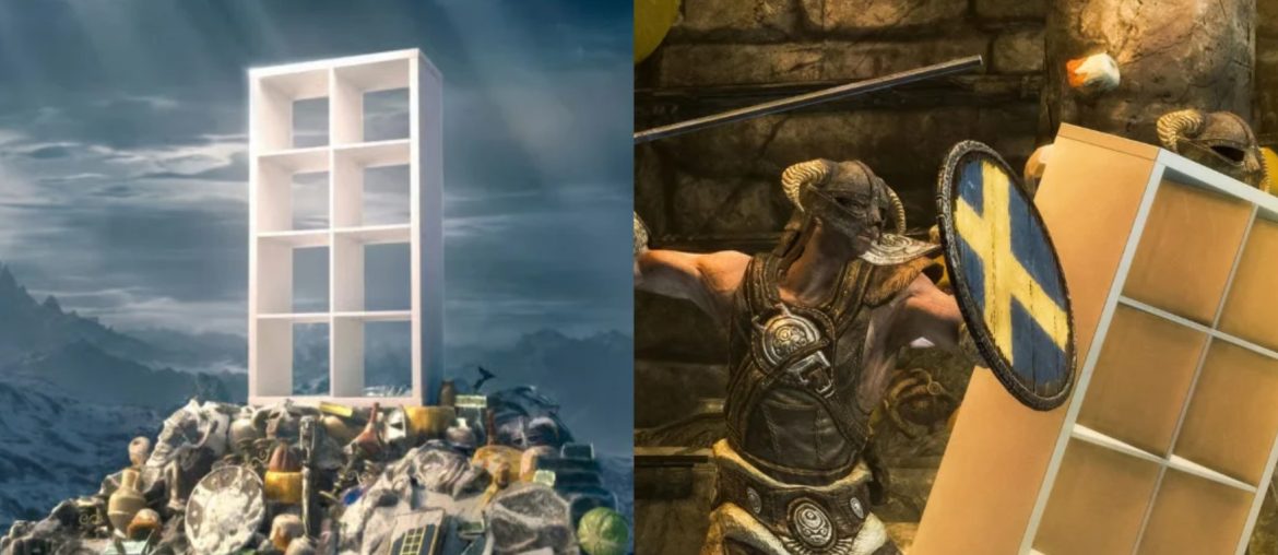 Skyrim ganha mod oficial da IKEA com estante KALLAX falante e muito espaço para itens
