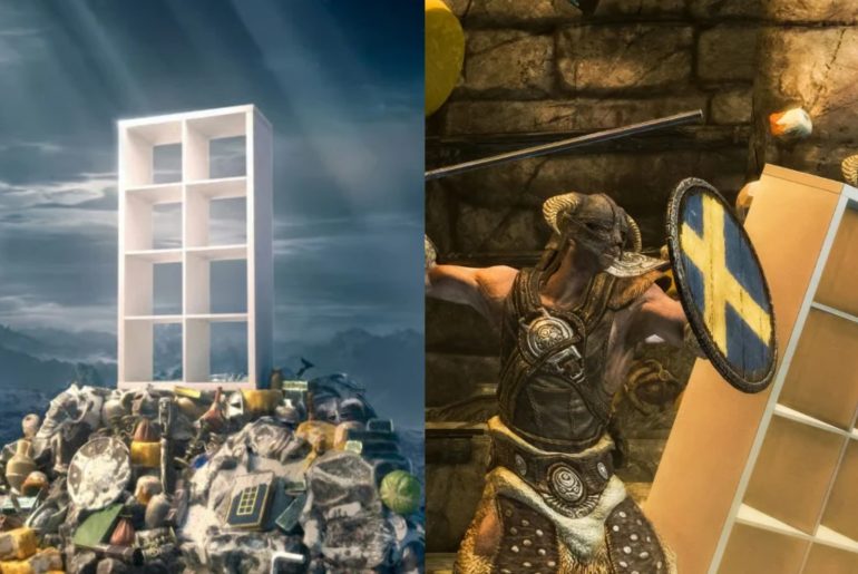 Skyrim ganha mod oficial da IKEA com estante KALLAX falante e muito espaço para itens