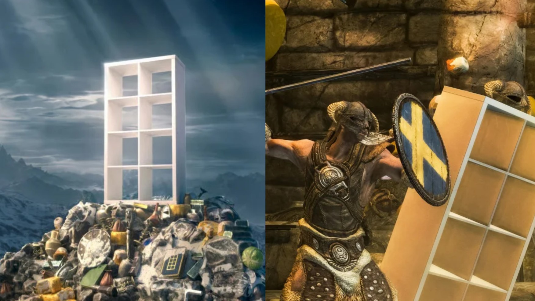 Skyrim ganha mod oficial da IKEA com estante KALLAX falante e muito espaço para itens