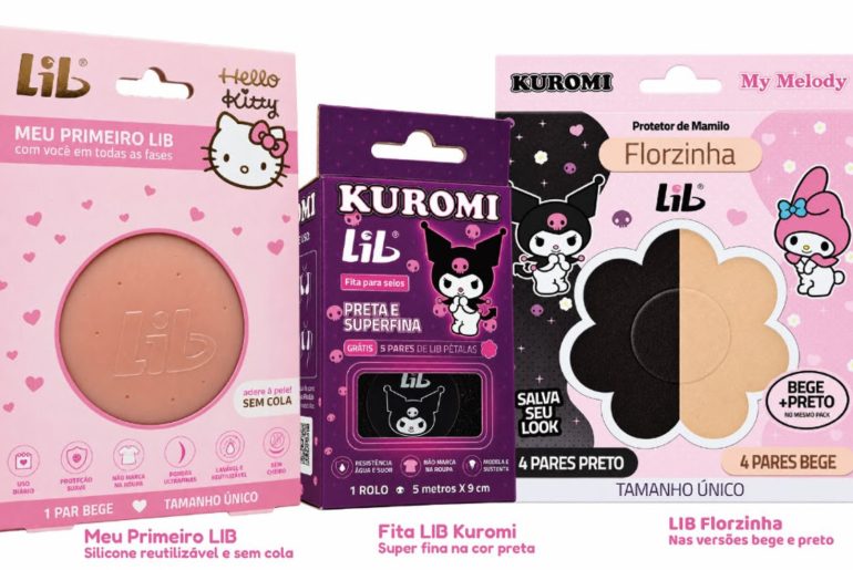 Lib lança coleção com Hello Kitty, Kuromi e My Melody no Brasil