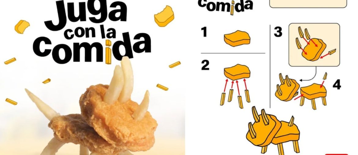 McDonald’s ensina a transformar McNuggets e batatas fritas em pequenos dinossauros
