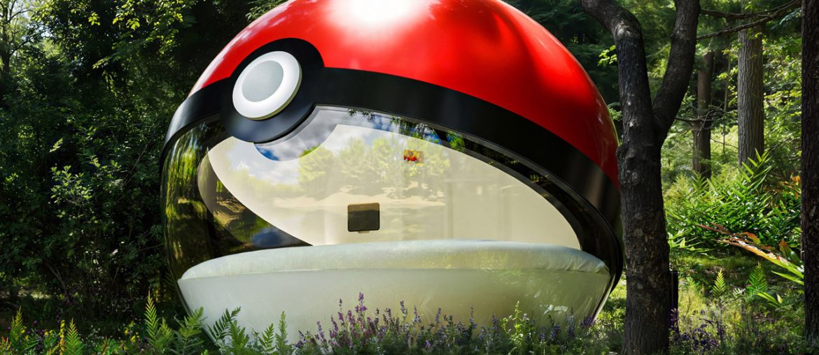 Uma Pokébola gigante virou quarto de hotel