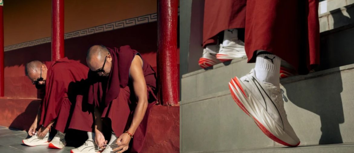 Puma coloca monges budistas de tênis em campanha que transforma corrida em meditação