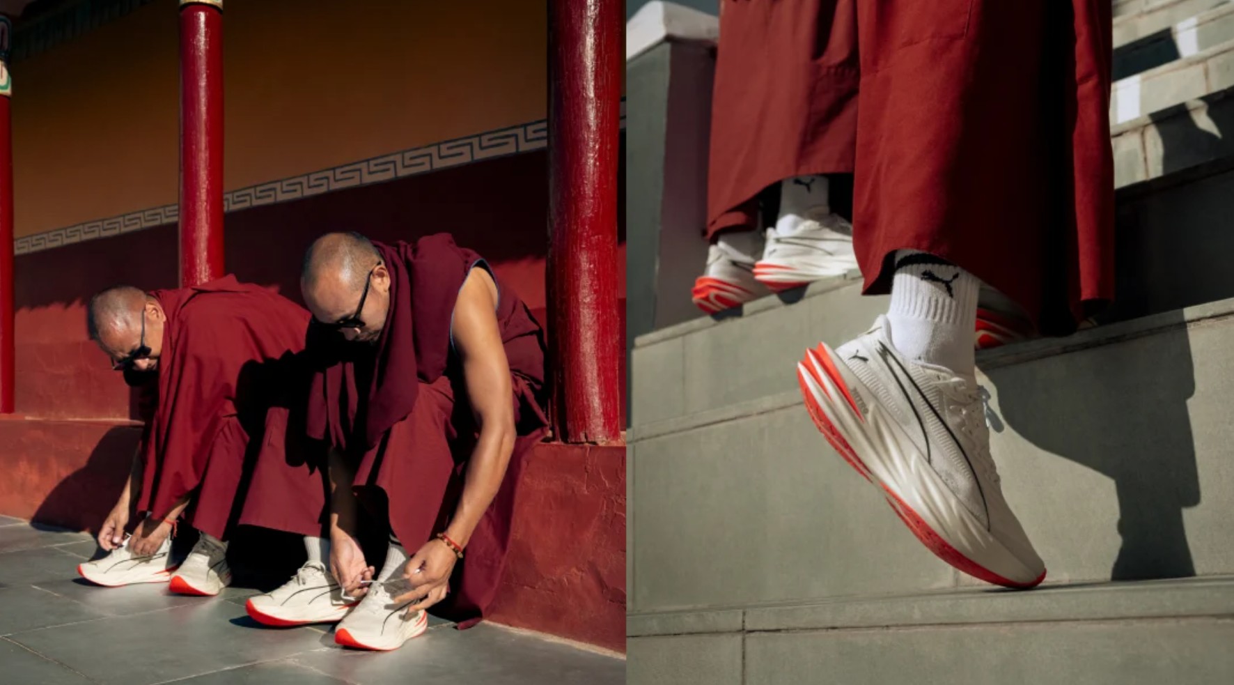 Puma coloca monges budistas de tênis em campanha que transforma corrida em meditação