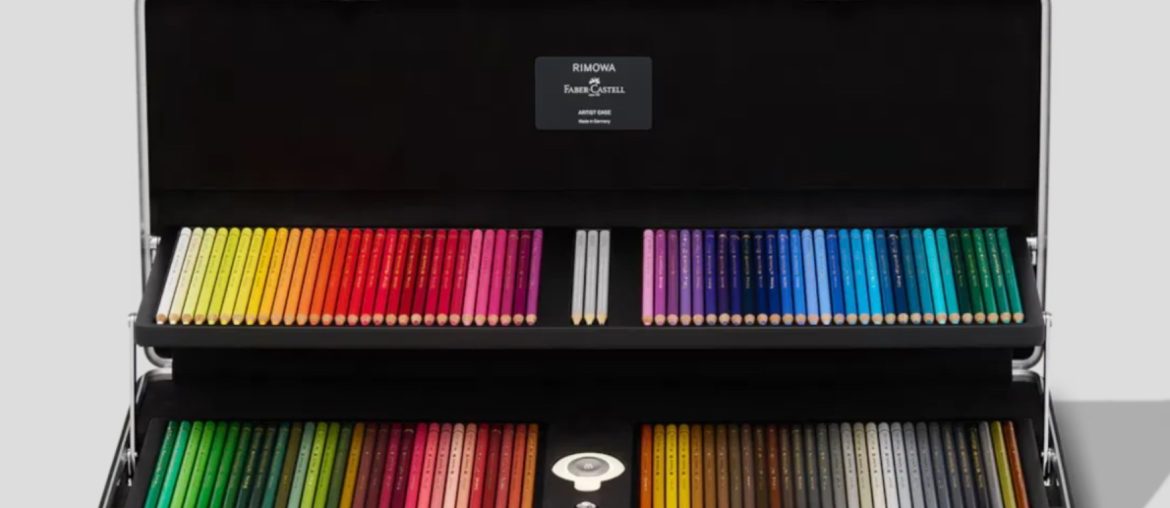 RIMOWA e Faber Castell criam estojo de luxo com 120 lápis coloridos