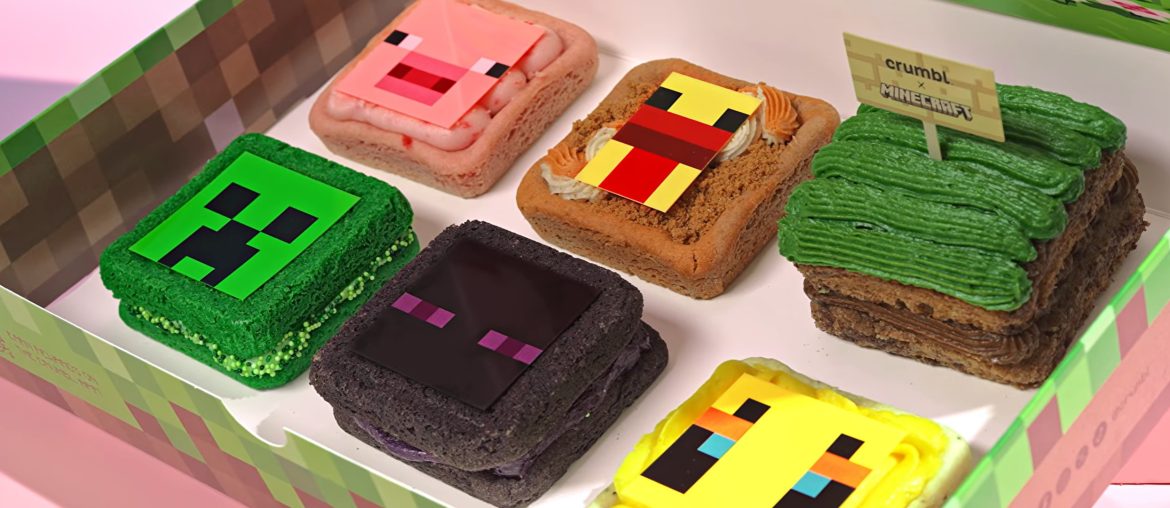 Crumbl x Minecraft: nova coleção transforma blocos e personagens do jogo em doces