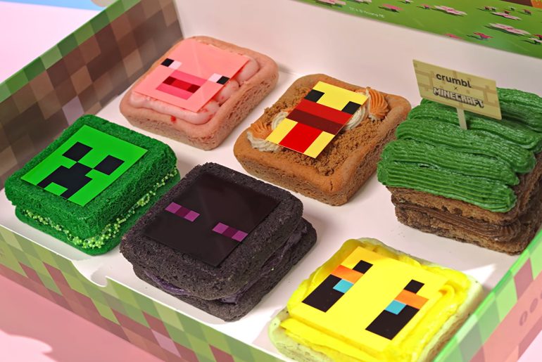 Crumbl x Minecraft: nova coleção transforma blocos e personagens do jogo em doces