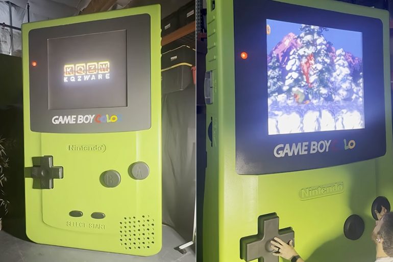Game Boy Color gigante de 3 metros funciona de verdade e impressiona pela escala