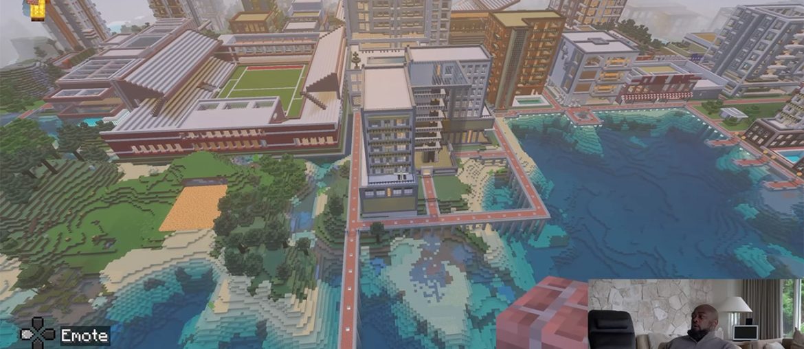 Mike Tomlin revela cidade gigantesca que constrói no Minecraft há 12 anos