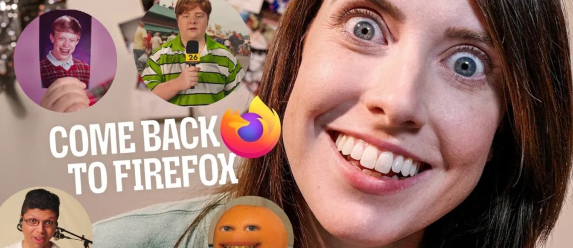 Firefox reúne memes clássicos da internet para criticar rastreamento e IA indesejada