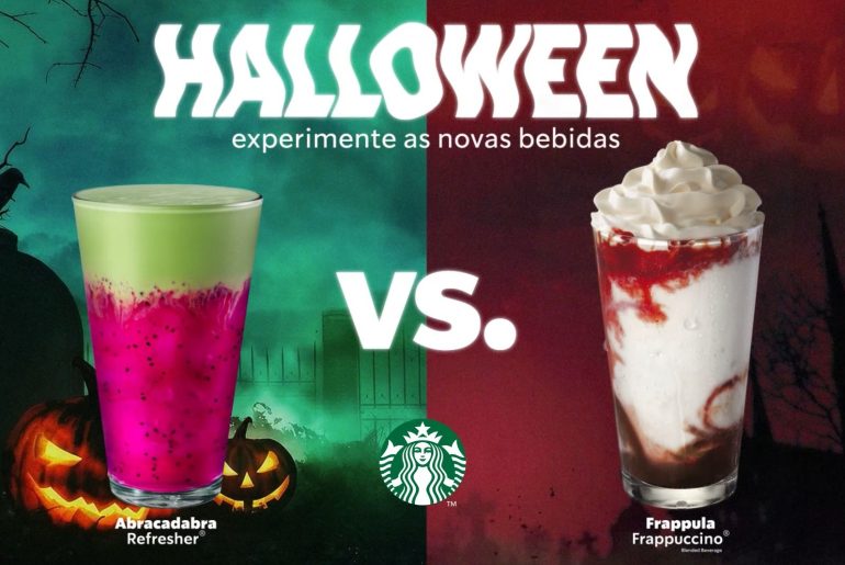 Starbucks relança Frappula e Abracadabra para o Halloween no Brasil