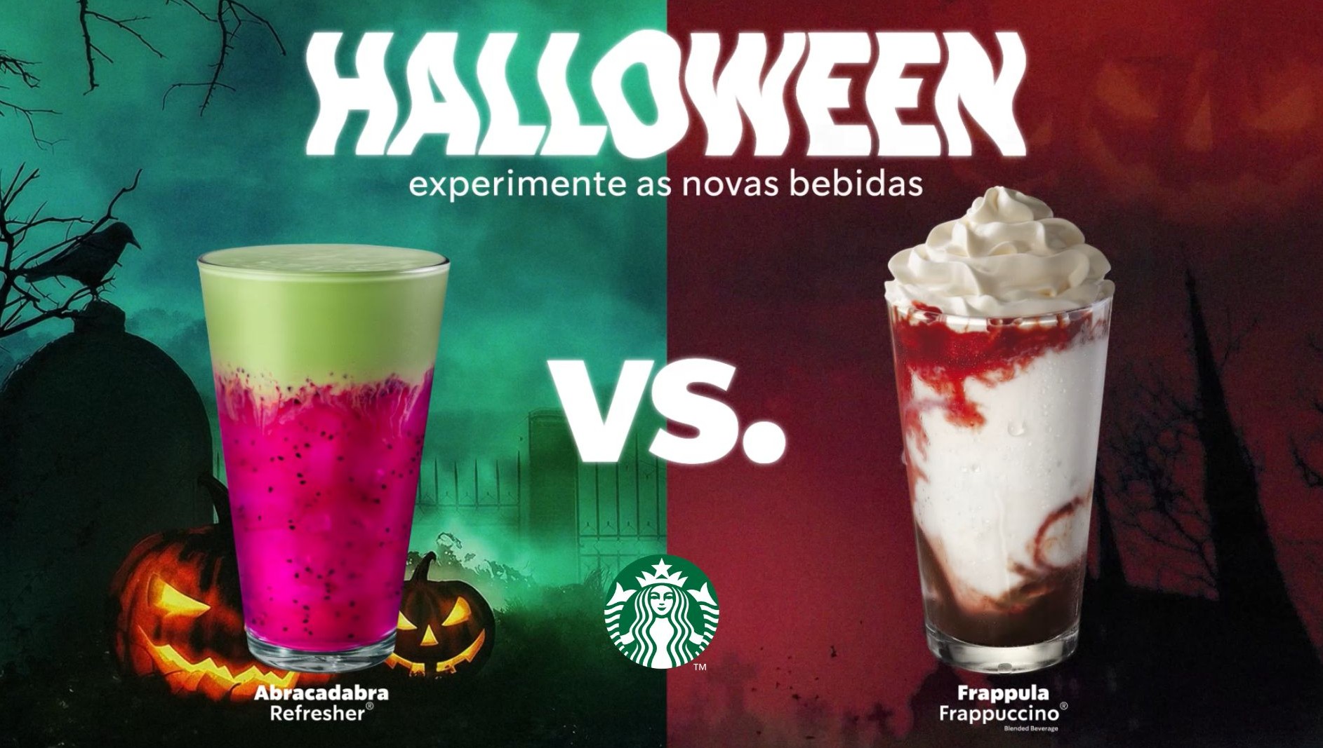 Starbucks relança Frappula e Abracadabra para o Halloween no Brasil