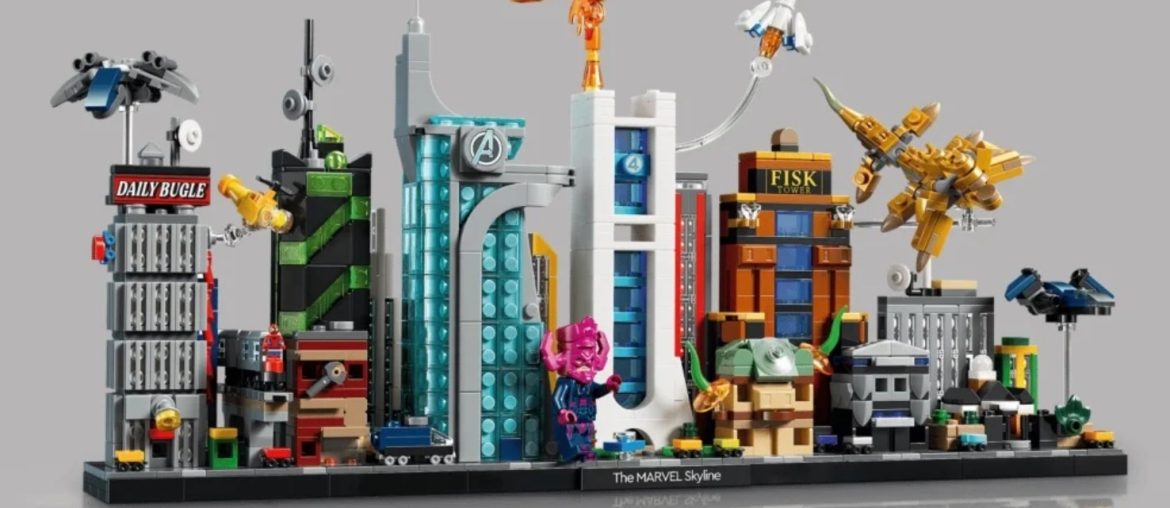 LEGO Marvel Skyline reúne Torre dos Vingadores, Mansão X e esconderijos de vilões em um só cenário