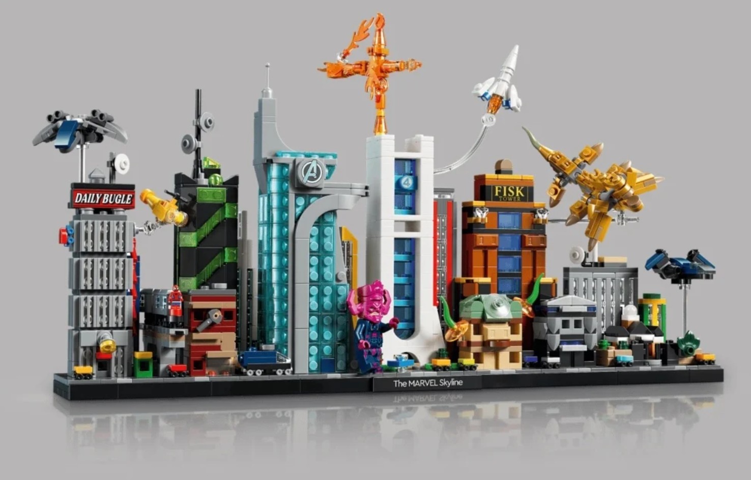 LEGO Marvel Skyline reúne Torre dos Vingadores, Mansão X e esconderijos de vilões em um só cenário