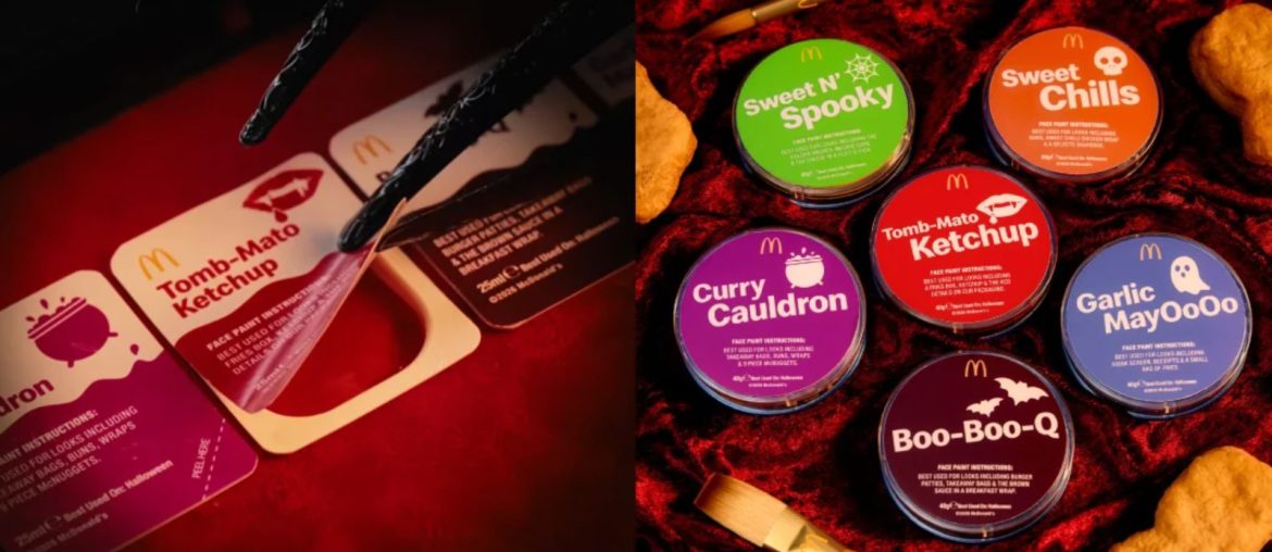 McDonald’s transforma molhos em maquiagem de Halloween em campanha inusitada