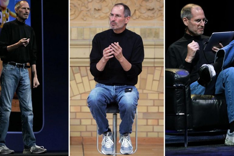 New Balance faz homenagem a Steve Jobs com foto que recria pose icônica do fundador da Apple