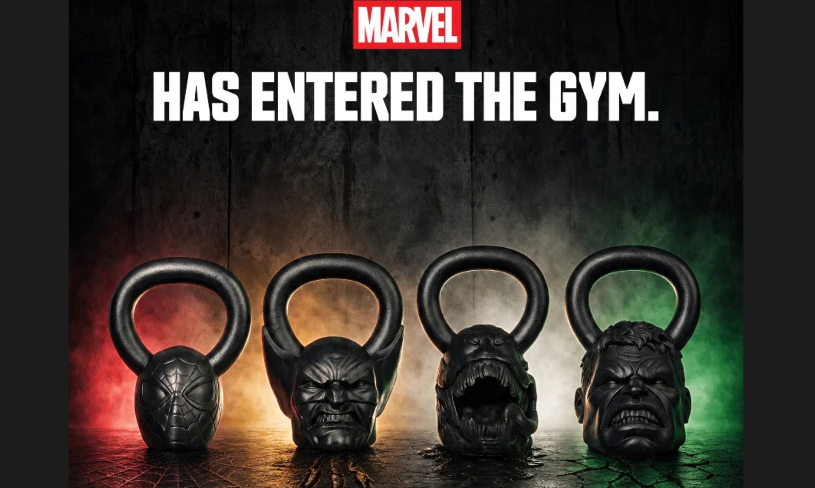 Marvel lança kettlebells de heróis para treinos e colecionadores